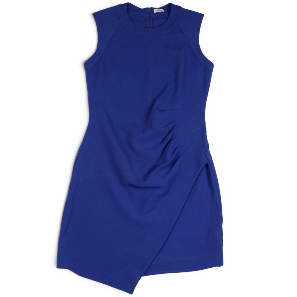 L'AGENCE Blue Asymmetrical Sheath Dress Sleeveless Career Cocktail Size 10